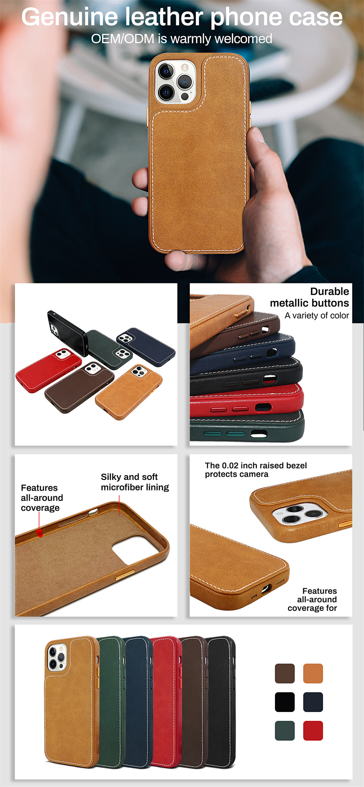 Full Wrapped Leather Phone Case