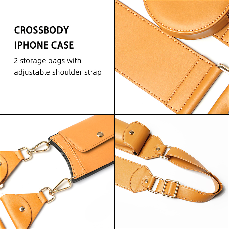 Sinco Side Buckle Wallet Cross Body Strap Back Case Cover Fr iPhone