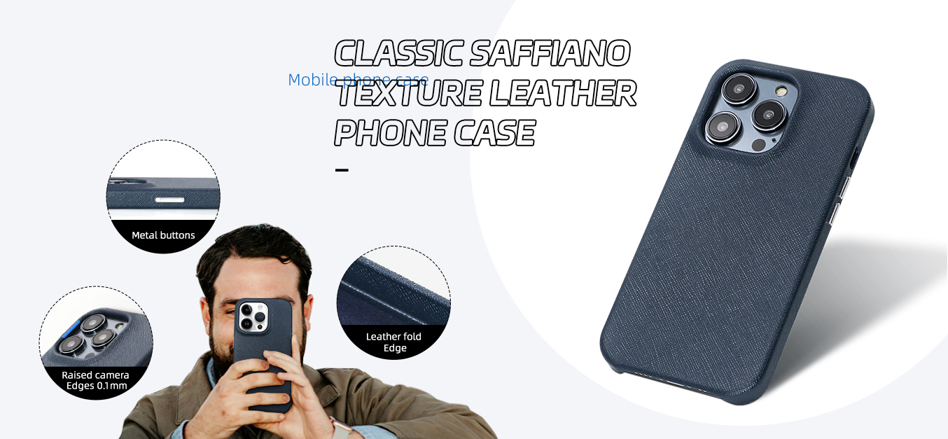 Luxury saffiano leather mobile phone case for iphone 12 13 pro max phone case