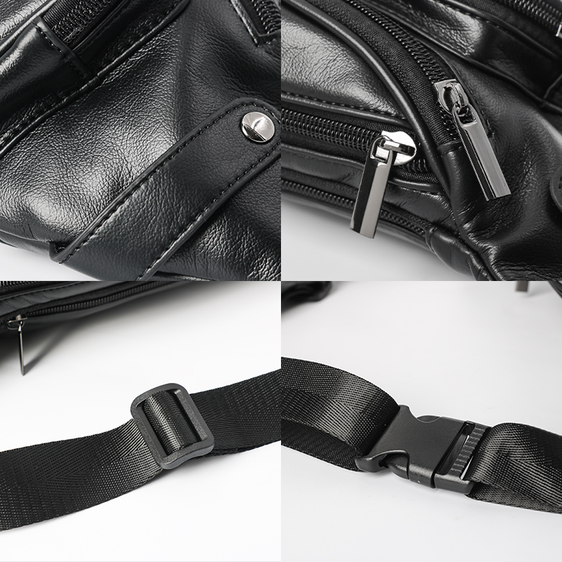 Sinco stylish multifunction leather waist bag for men