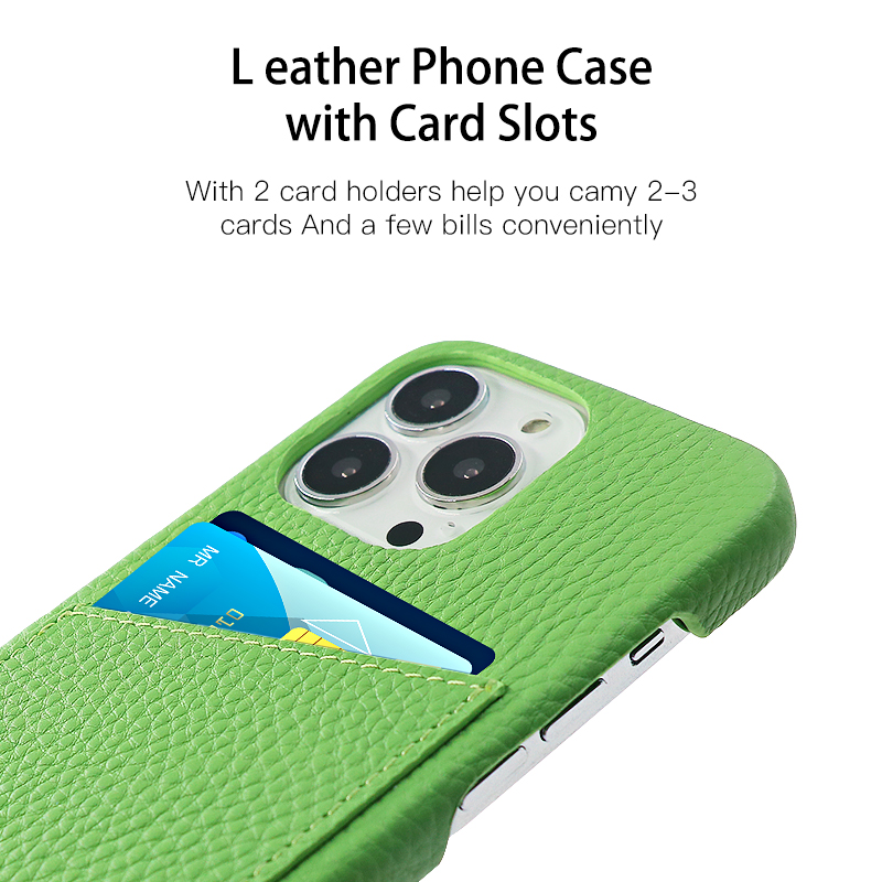 Sinco wholesale pebble leather case with card holder for iphone 15