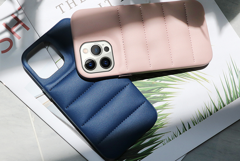 Custom Leather Puffer Phone Case