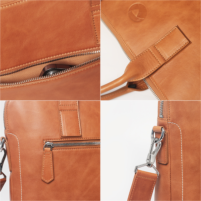 Sinco vintage leather laptop bag