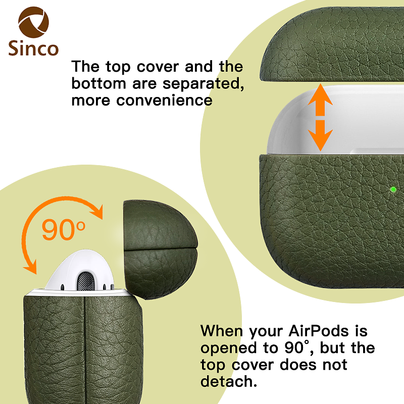 Sinco pebble leather case for airpod