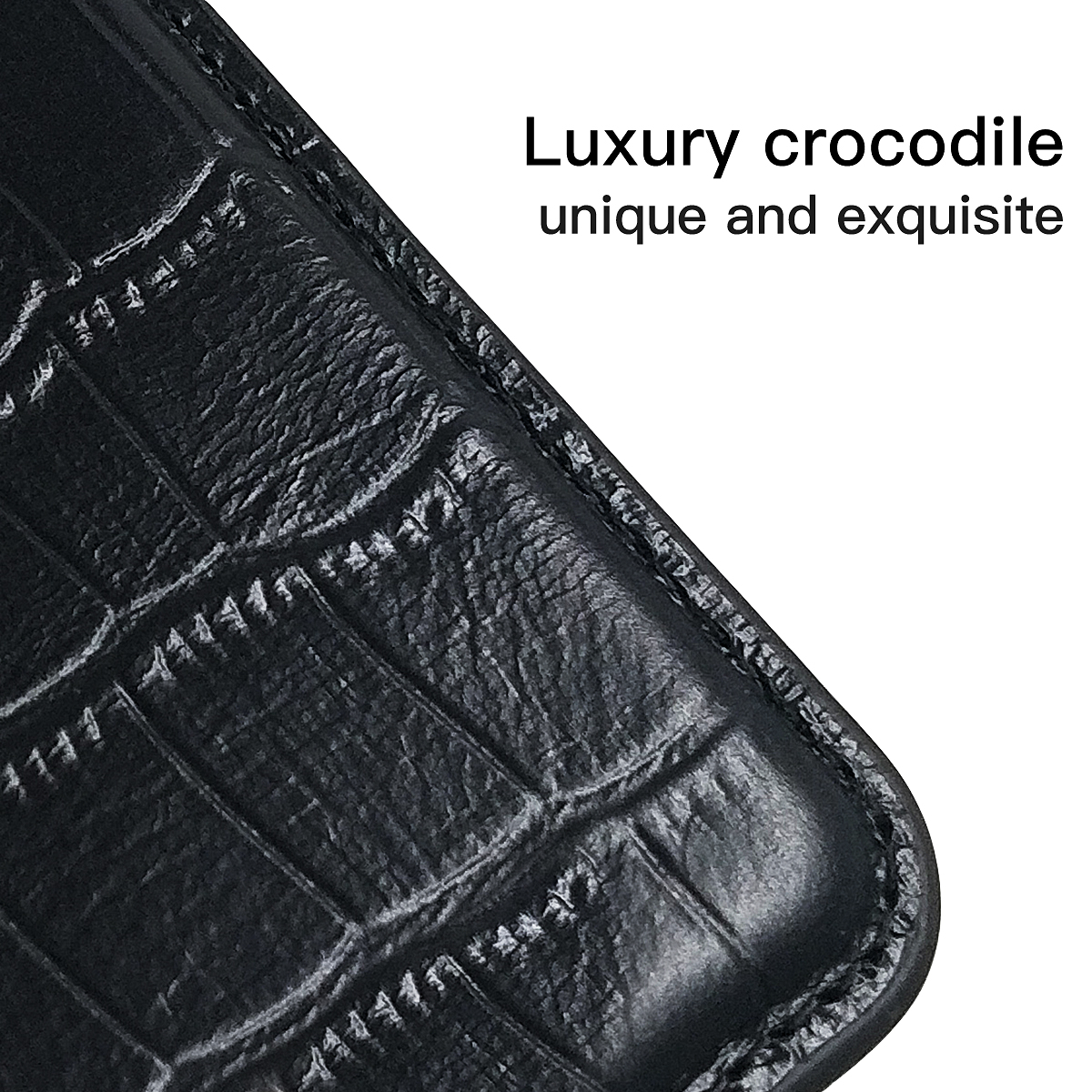 Sinco crocodile leather magsafe card holder