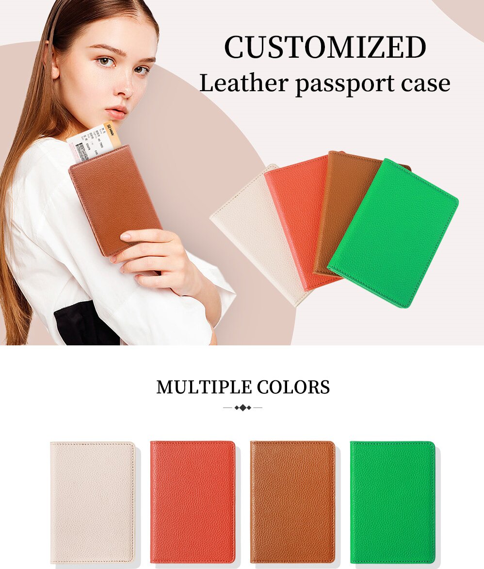 Sinco leather rfid blank passport holder