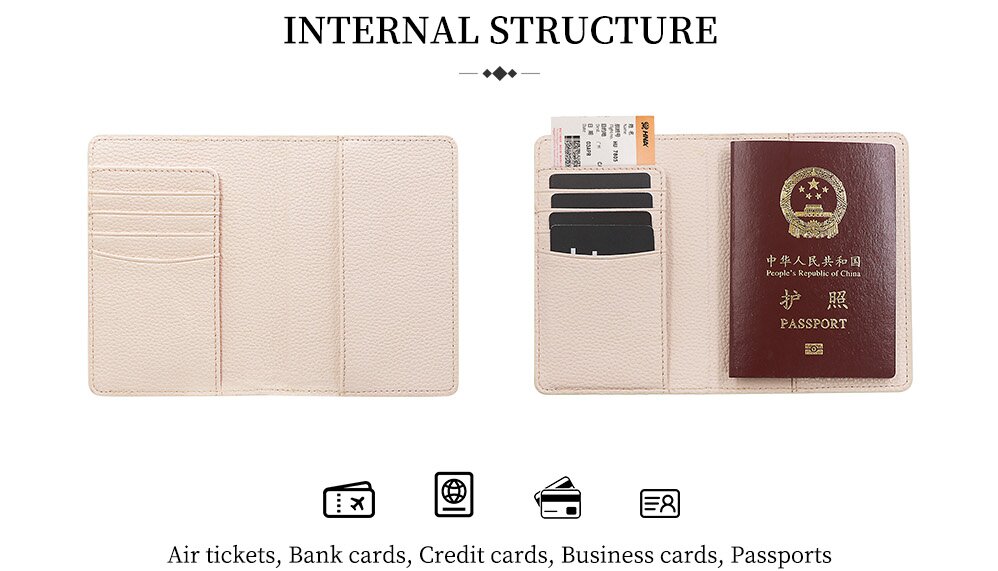 Sinco leather rfid blank passport holder