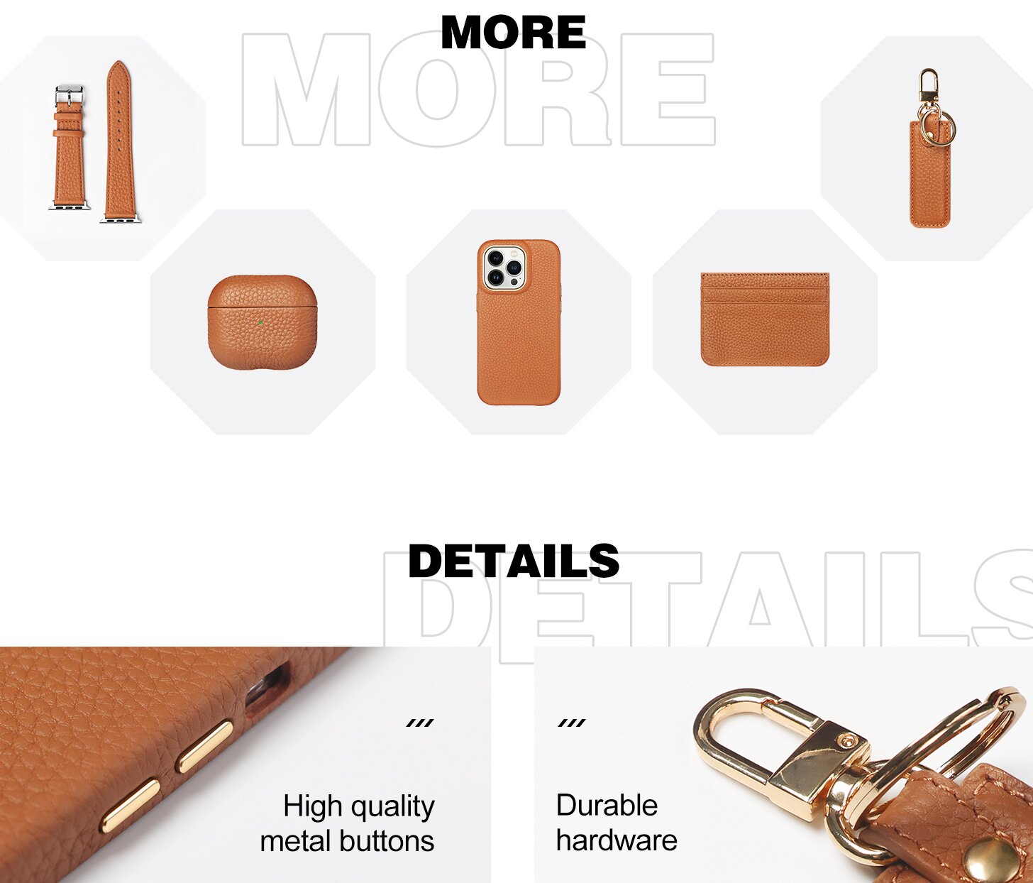 Sinco leather phone case and airpod case set