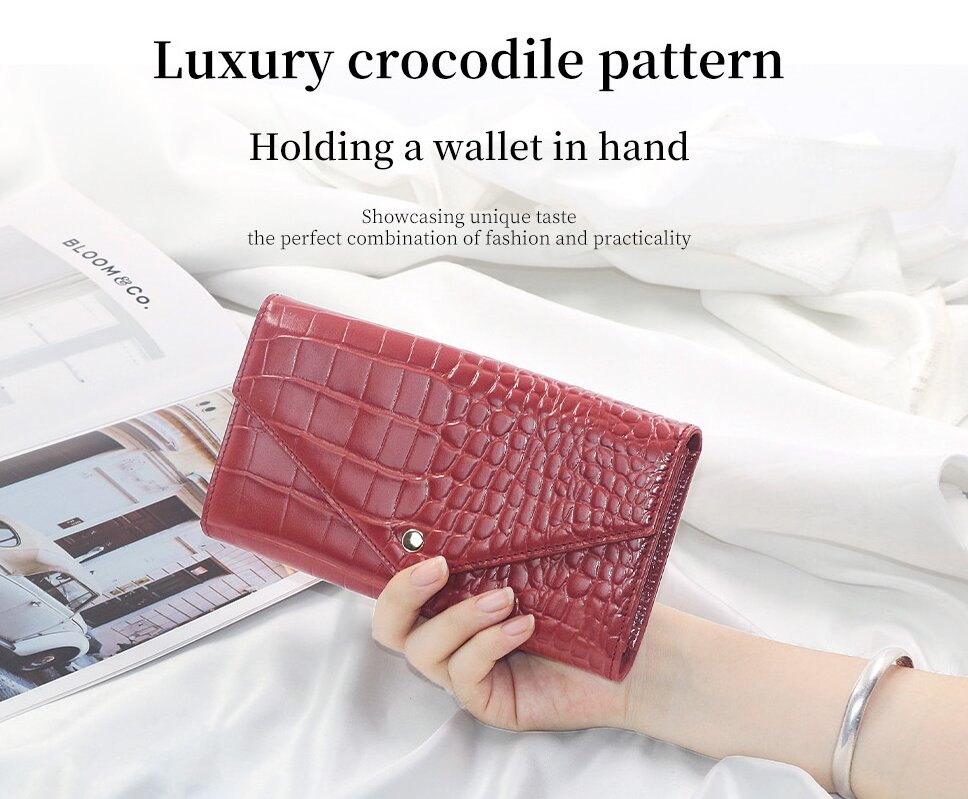 Sinco crocodile leather clutch bag evening bags