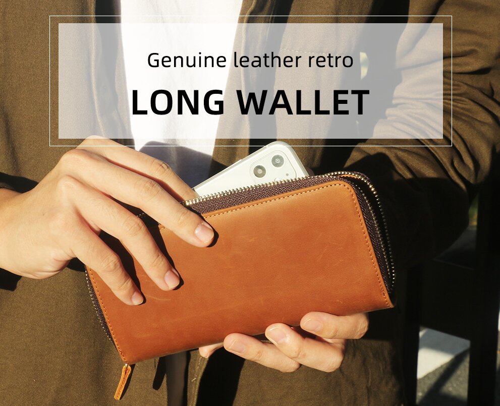 Sinco genuine leather long wallet for men