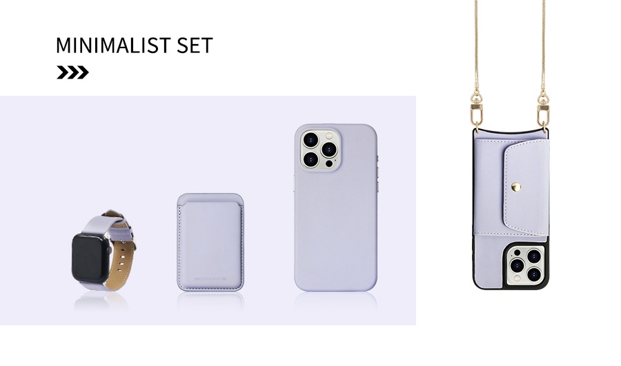 Sinco renewable materials crossbody leather phone case