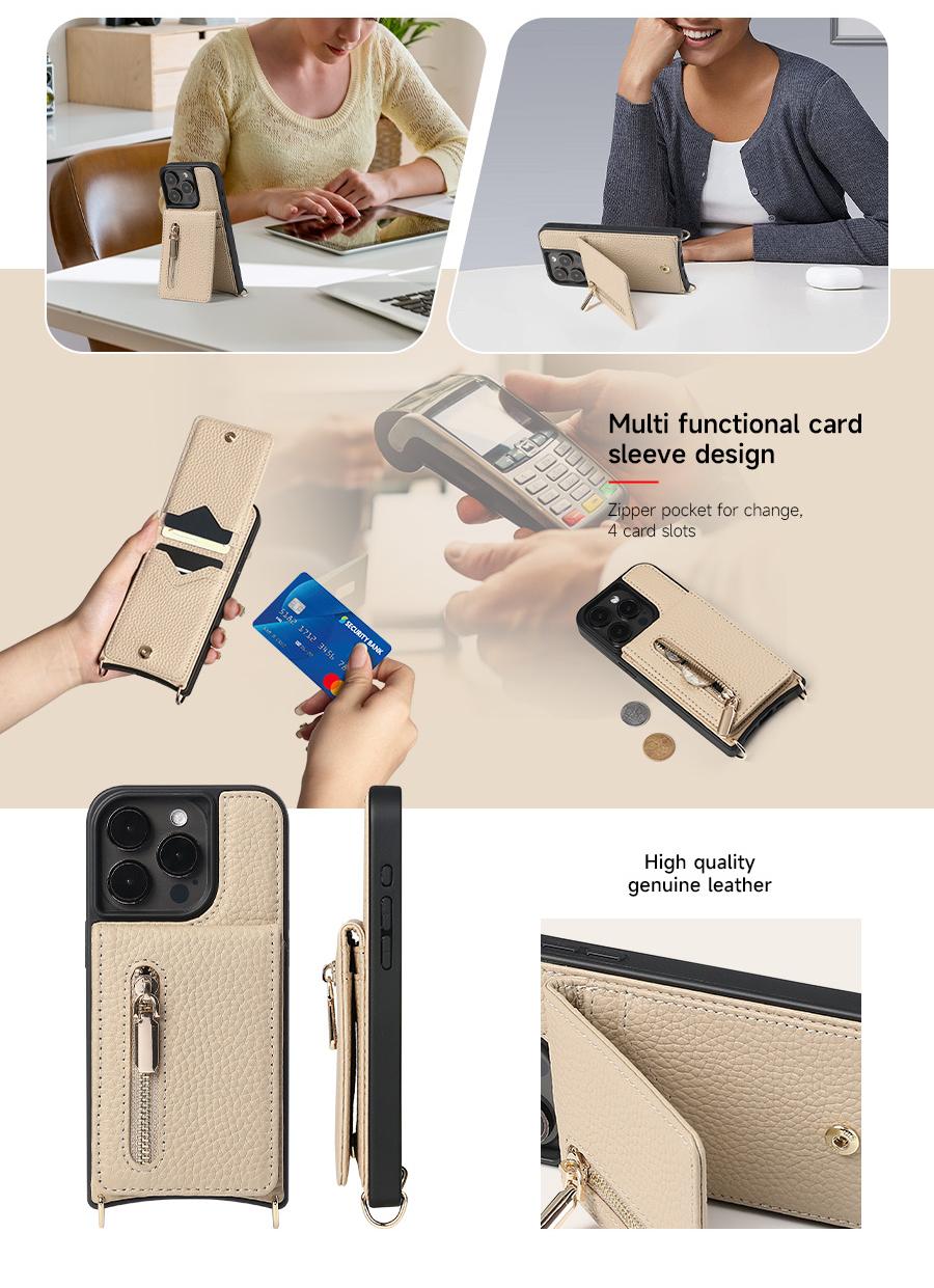Sinco genuine leather phone case with card holders