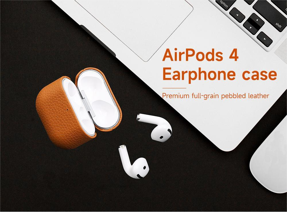 Sinco airpods headphone cases Lichee Pattern Leather Earbud Case