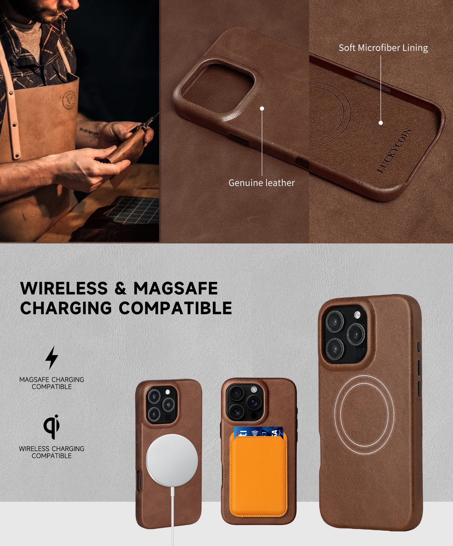Sinco genuine leather phone case phone cover