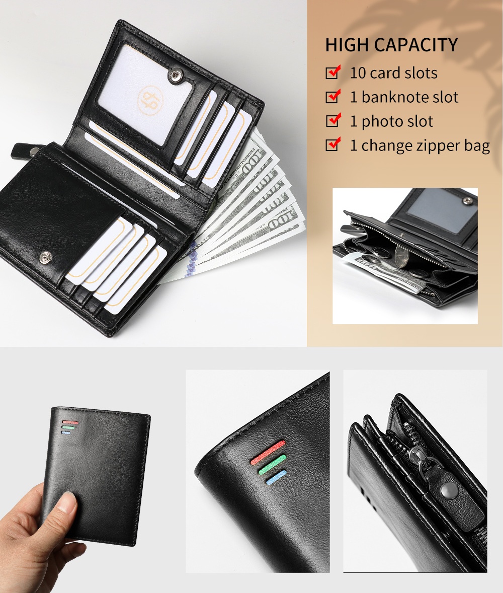 Sinco wallet card holder leather genuine leather money clip