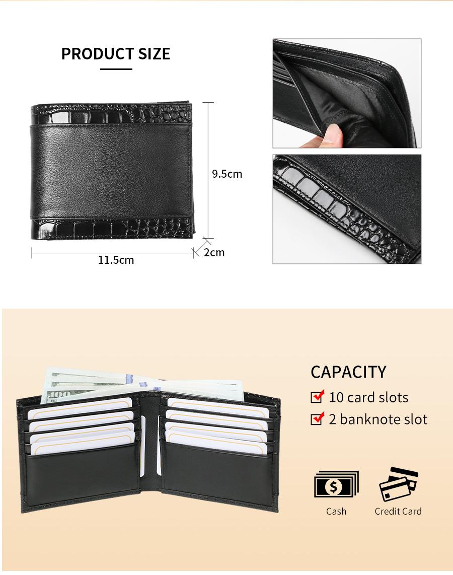 Sinco crocodile leather wallet for men premium wallet men
