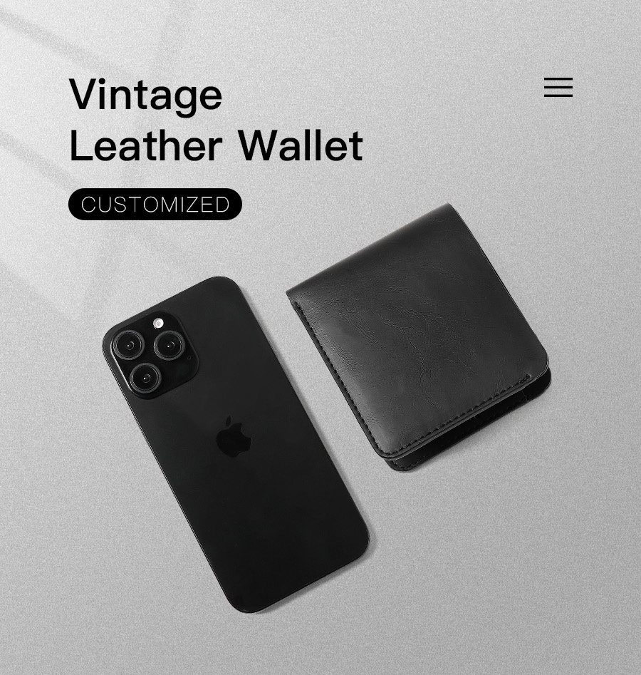 Sinco wallet men custom vintage leather wallet for men