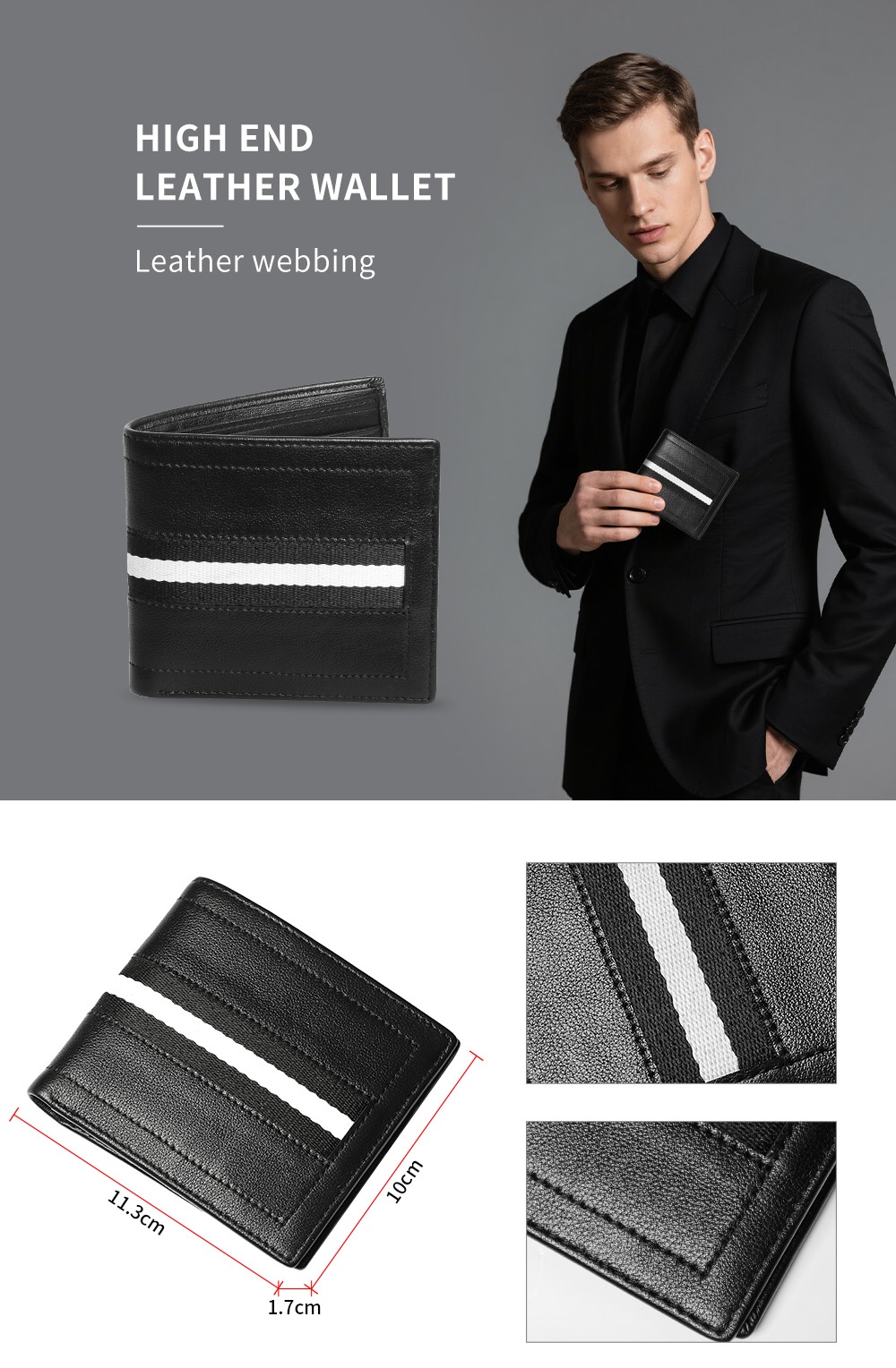 Sinco custom wallet men leather card holder wallet