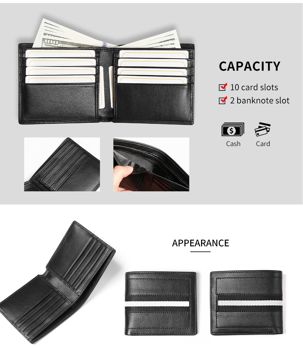 Sinco custom wallet men leather card holder wallet