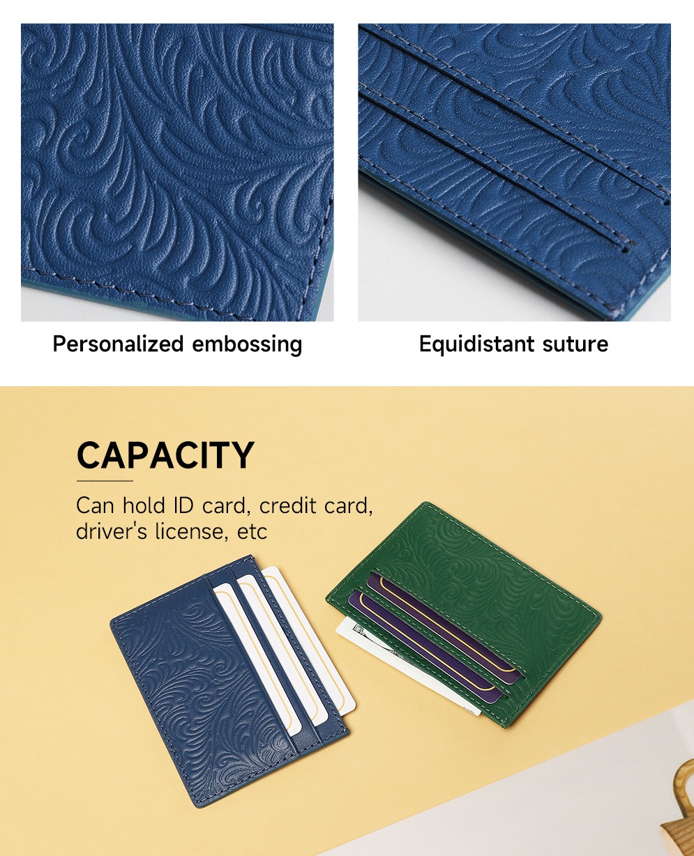 Sinco custom leather card holder embossed design card holder Sinco custom leather card holder embossed design card holder