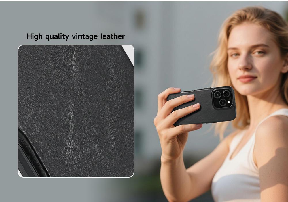 Sinco leather phone case custom with Camera control button