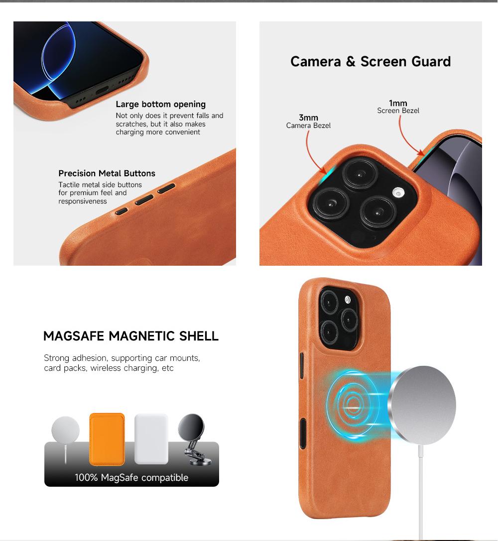 Sinco mobile phone cases leather with camera control button