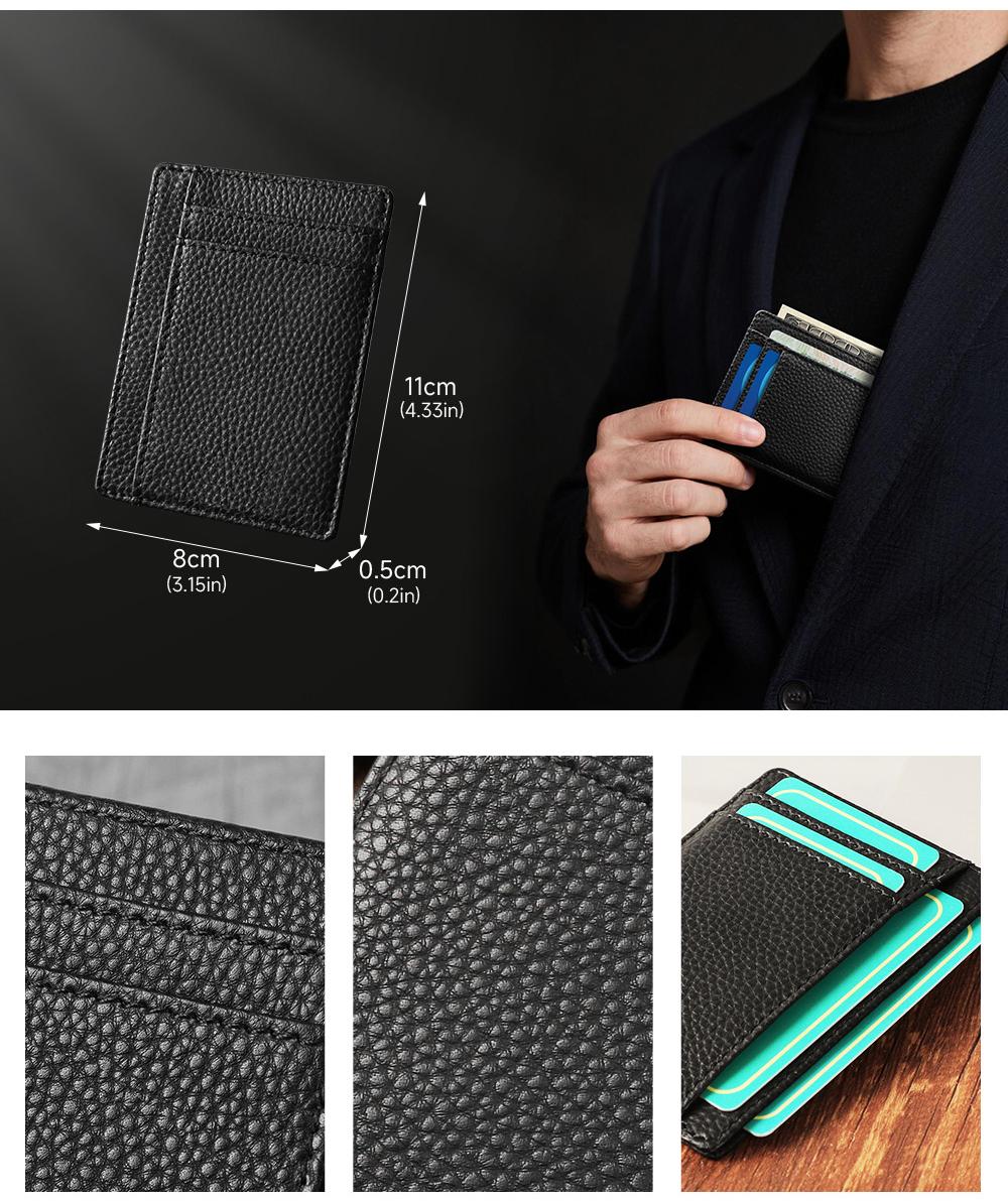 Sinco genuine leather credit card holder wallet