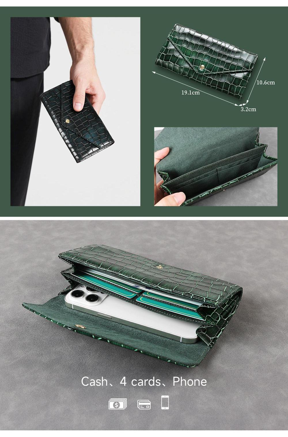Sinco alligator Pattern wallet card holder leather for women