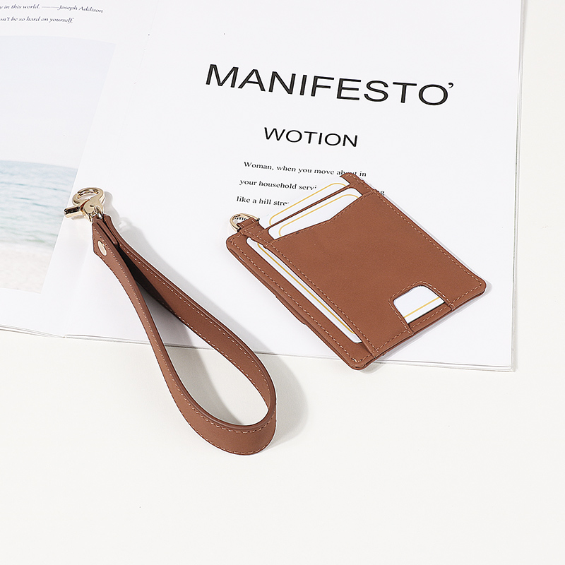 Sinco custom leather card holder wallet with wrist