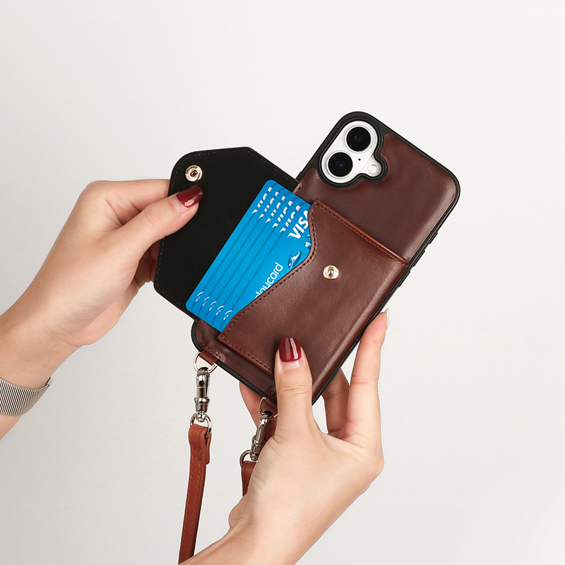 Sinco custom leather phone case with card holder