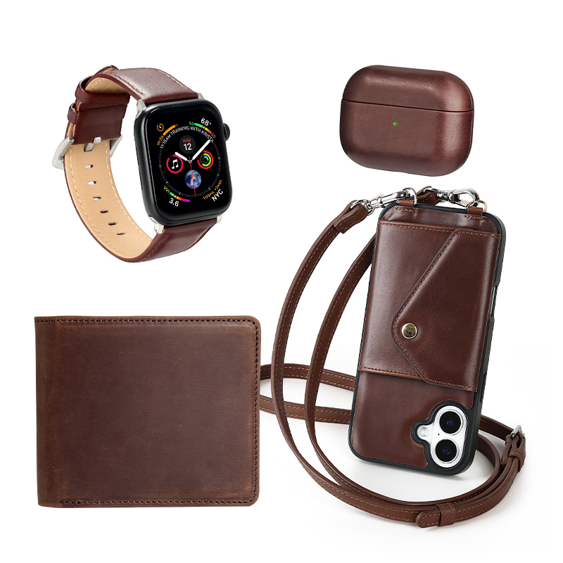 Sinco custom leather crossbody phone case for iPhone 17 Sinco custom leather crossbody phone case for iPhone 17