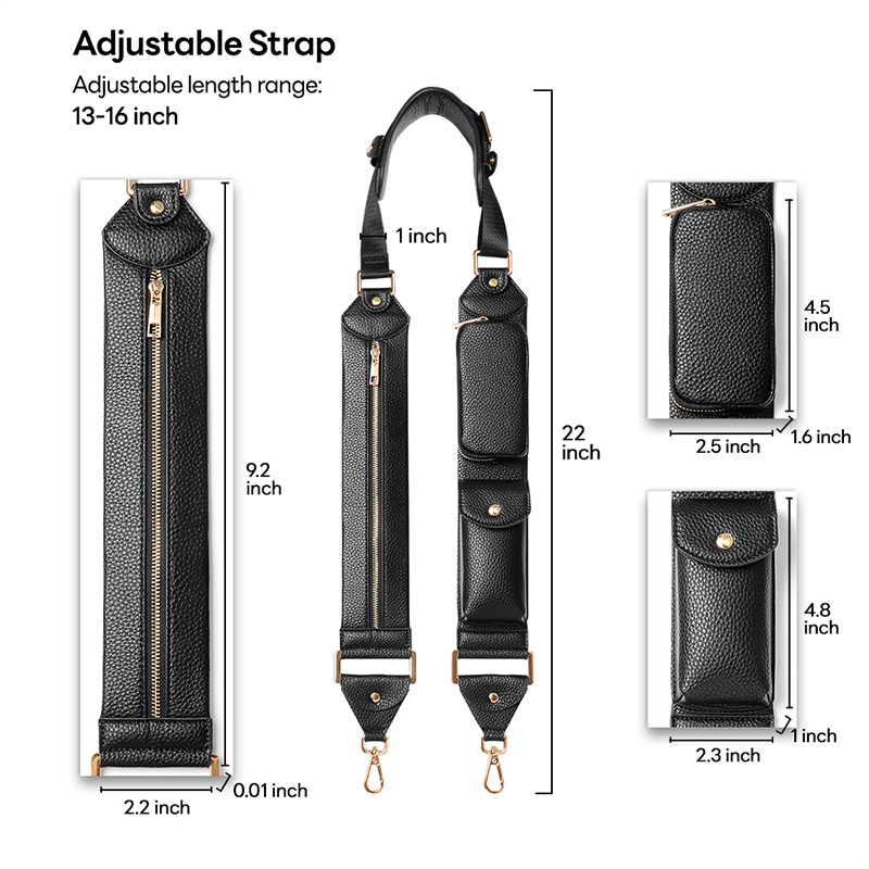 Sinco leather custom straps for bag shoulder