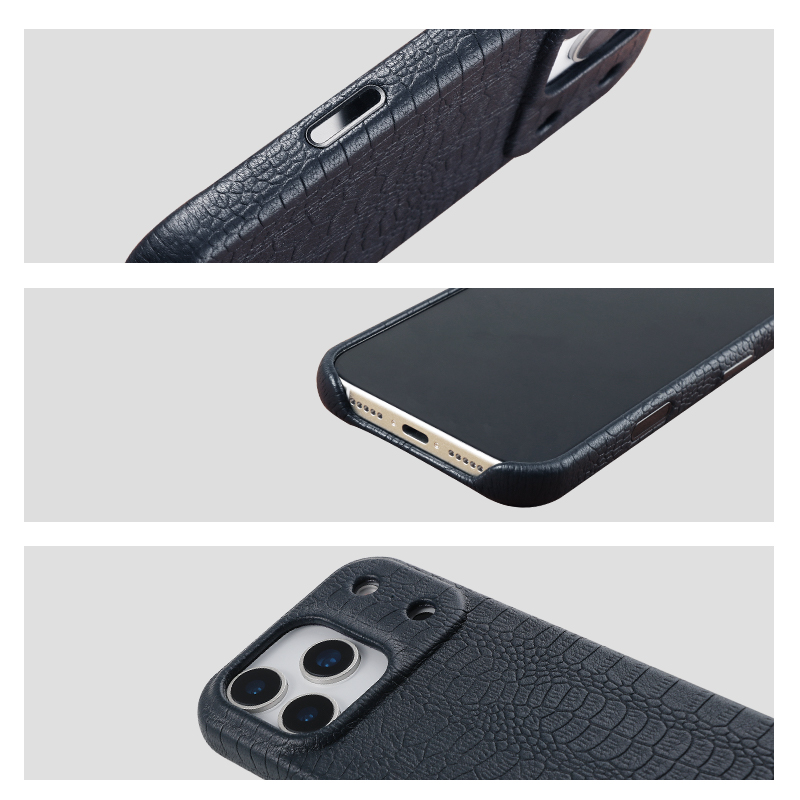 Sinco custom color snake pattern leather phone case