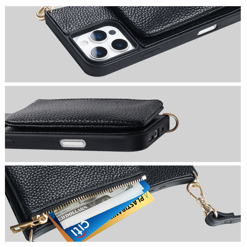 Sinco phone case with crossbody strap custom leather