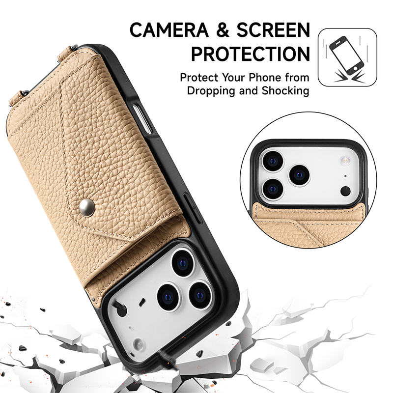 Sinco leather lanyard phone case for iphone 17 cover Sinco leather lanyard phone case for iphone 17 cover