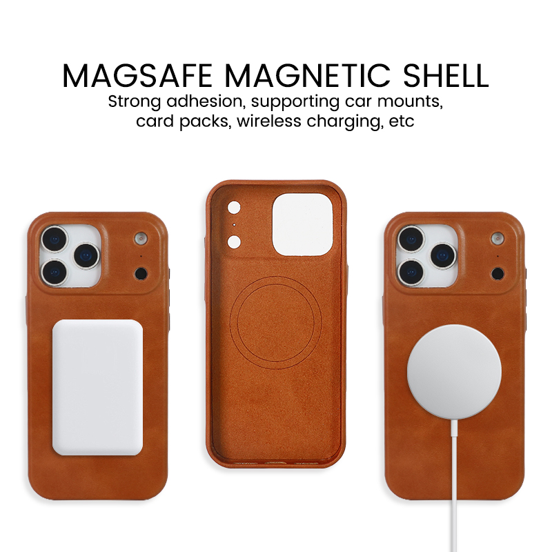 Sinco retro leather glossy leather case cover for phone