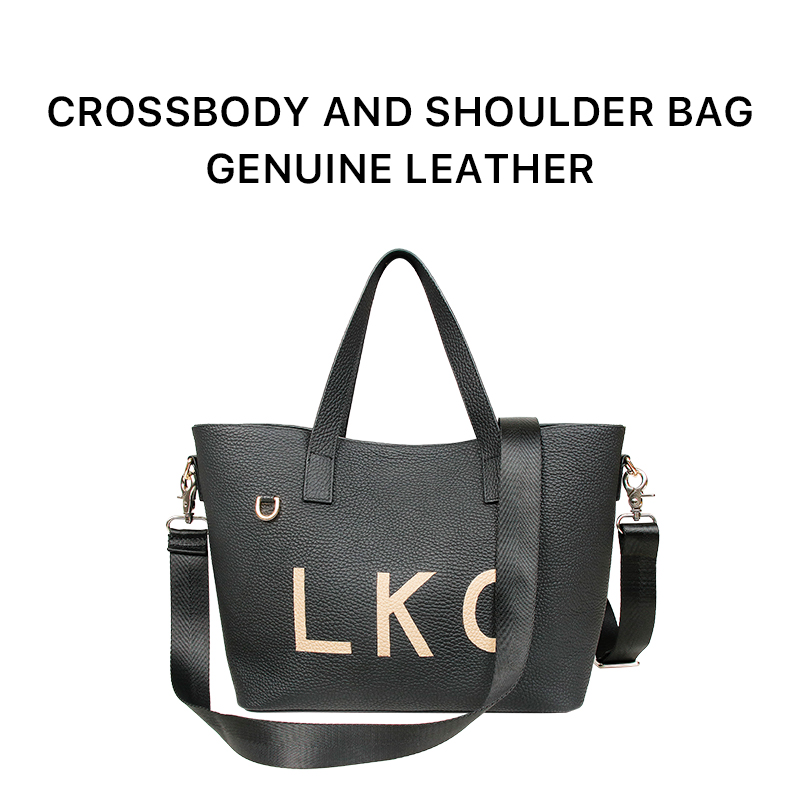 Sinco premium cowhide pattern leather tote bag custom Sinco premium cowhide pattern leather tote bag custom