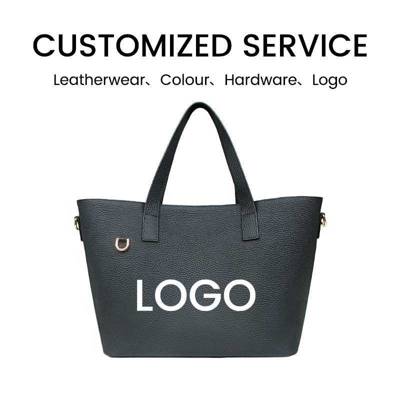 Sinco premium cowhide pattern leather tote bag custom Sinco premium cowhide pattern leather tote bag custom