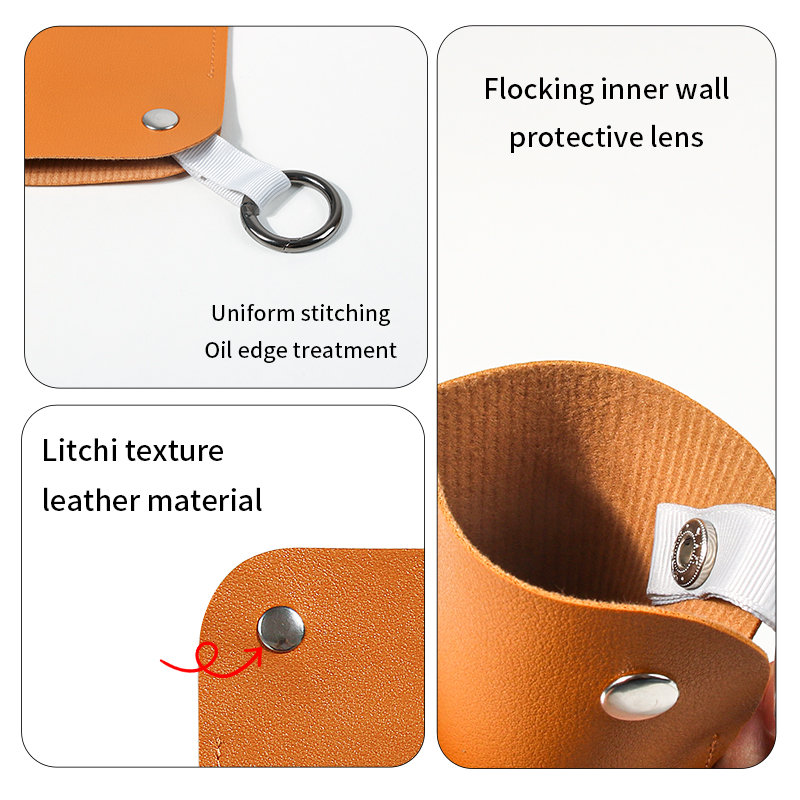 Sinco custom eyewear genuine leather cases lanyard design