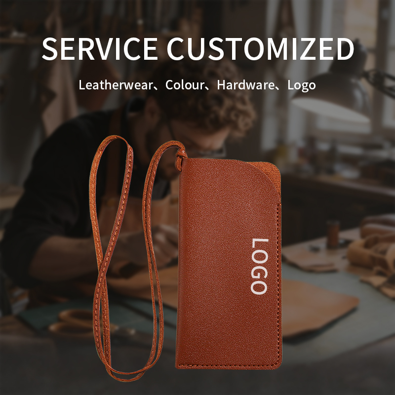 Sinco custom eyewear genuine leather cases lanyard design
