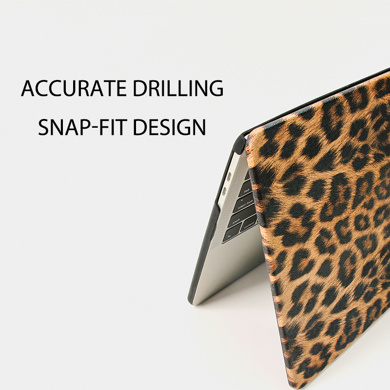 Sinco custom pu leather leopard laptop case cover trendy