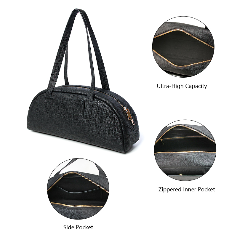 Sinco custom top grain cowhide lychee leather handbag