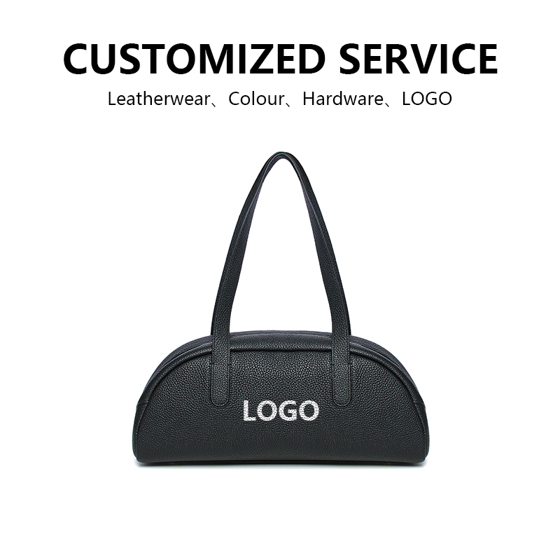 Sinco custom top grain cowhide lychee leather handbag