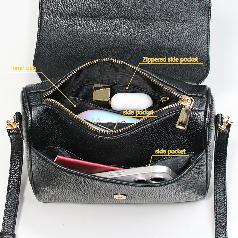 Sinco Top Grain Lychee Leather Crossbody Bag for Women