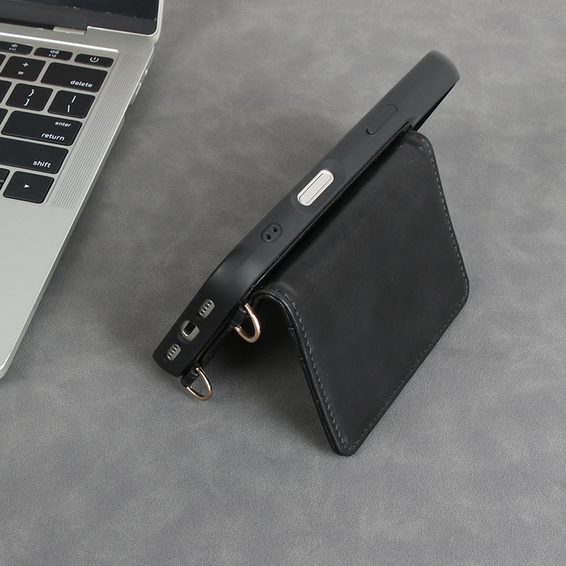 Sinco top grain leather crossbody phone case with card holder