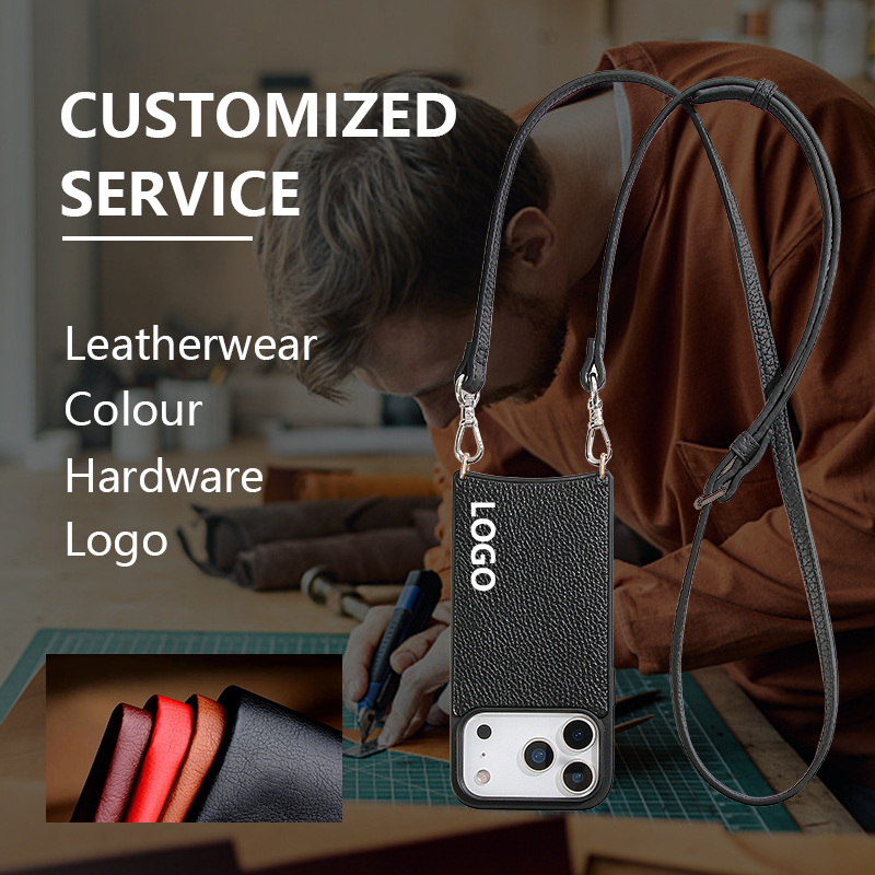 Sinco custom crossbody phone case with detachable card holder