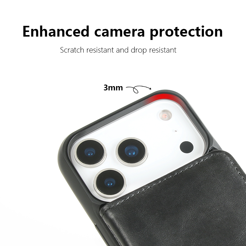 Sinco Genuine Leather Wallet Phone Case for iPhone 17 18 Pro Max