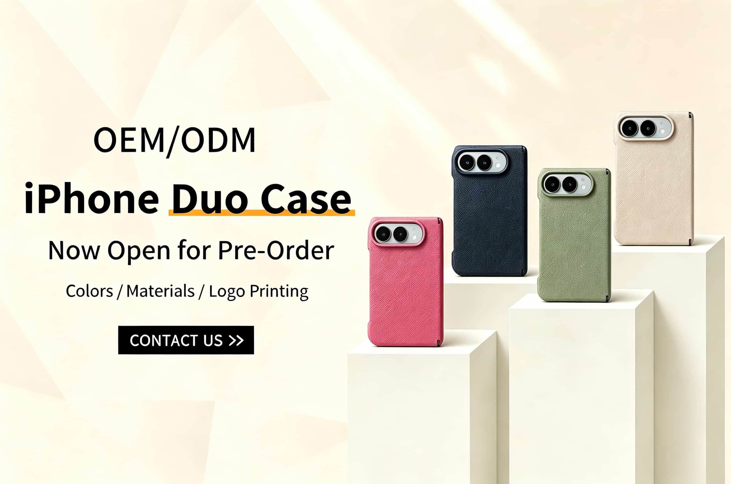 Premium iPhone Duo Leather Case: OEM/ODM Custom Orders Officially Open Premium iPhone Duo Leather Case: OEM/ODM Custom Orders Officially Open