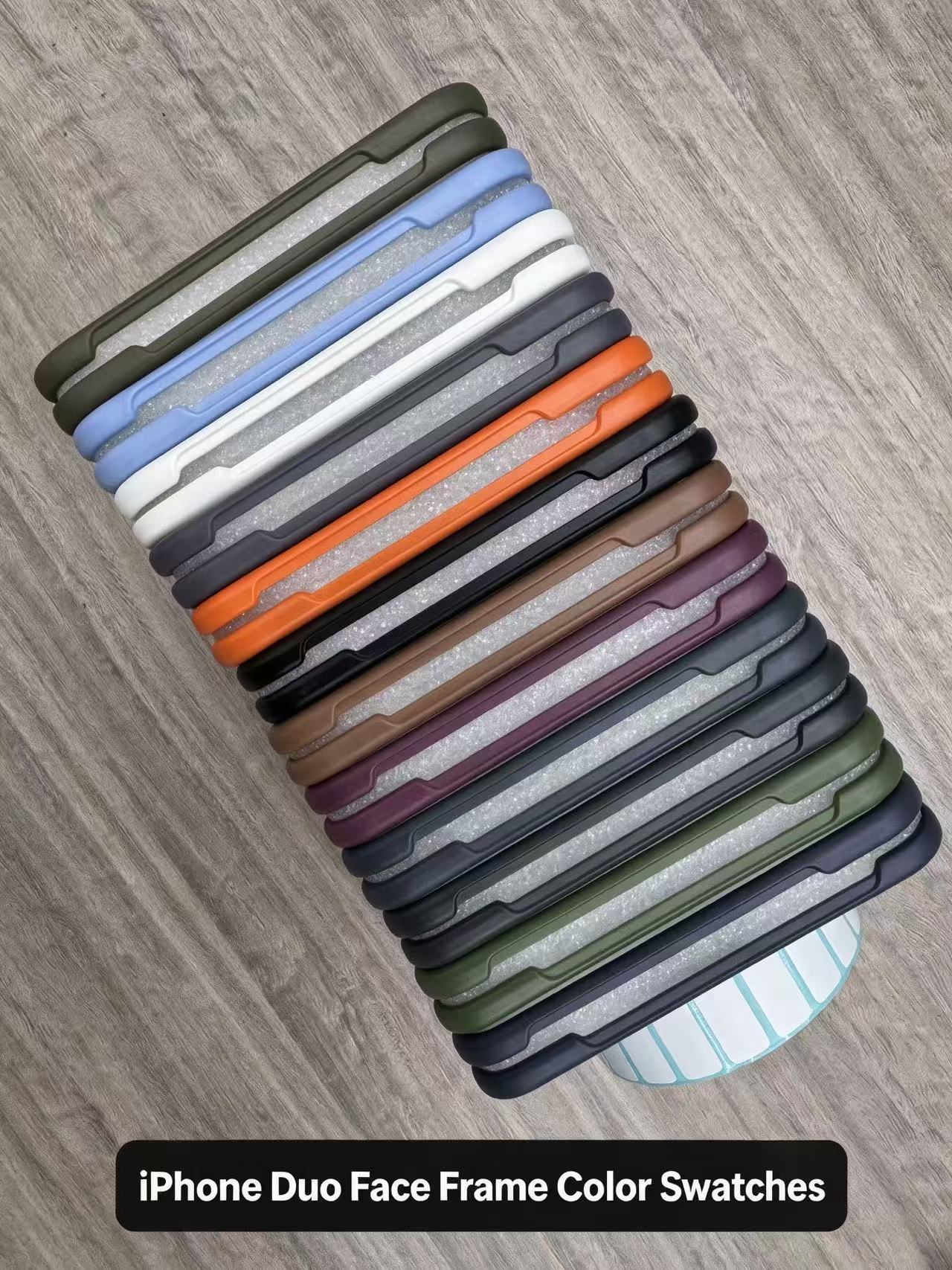 New Arrival: Leather-Covered iPhone Duo Flip Case with Customizable Frame New Arrival: Leather-Covered iPhone Duo Flip Case with Customizable Frame