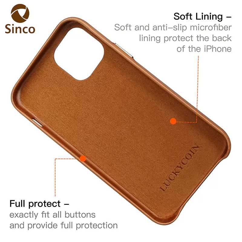 Sinco leather mobile phone wallet case for iphone